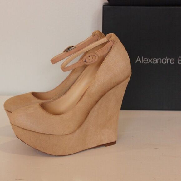 NEW Alexandre Birman Scarpin Nude Platform shoes size 7.5 - Picture 4 of 10